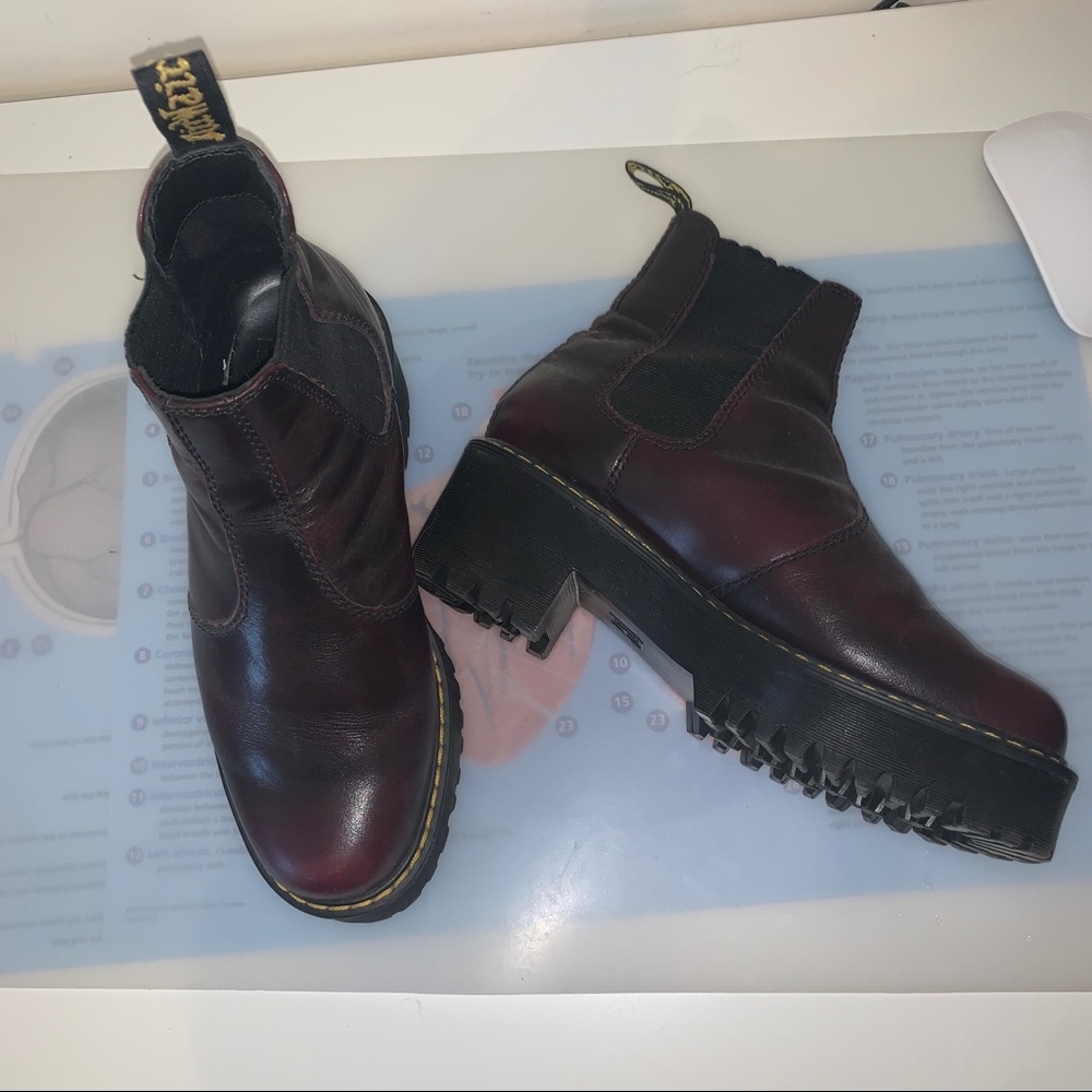 Dr. Martens Rometty Chelsea boots in dark cherry